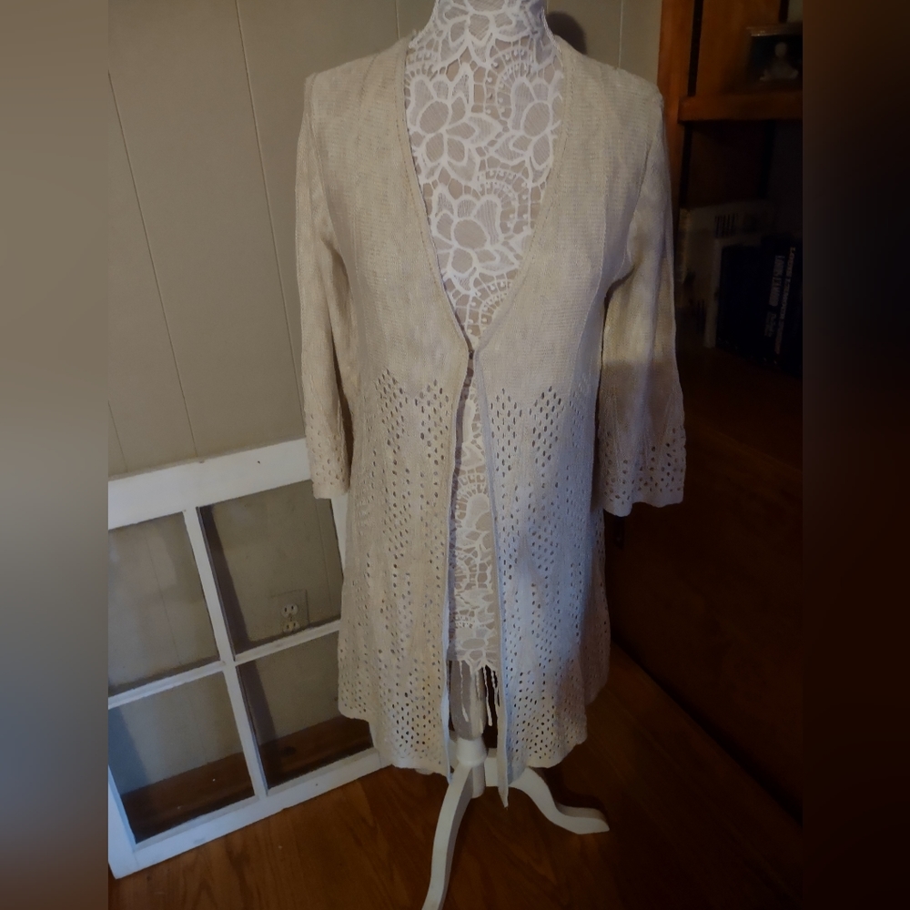 Fashion Avenue cardigan cream boho crochet